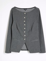 River Island Grey Scoop Neck Button Top - Image 7 of 7