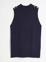 River Island Blue Side Slit Tank Top - Image 5 of 6