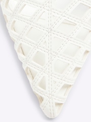 River Island White Lattice Mule Court Shoes - Image 5 of 6