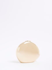 River Island Gold Pebble Clutch Bag - Image 1 of 5