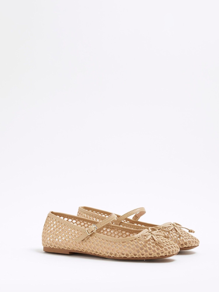 River Island Beige Raffia Ballet Shoes - Image 2 of 5