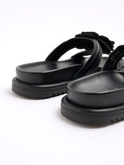 River Island Black Floral Trim Sandals - Image 6 of 6