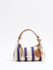 River Island сумка через плечо в полоску с подвеской - Image 1 of 6