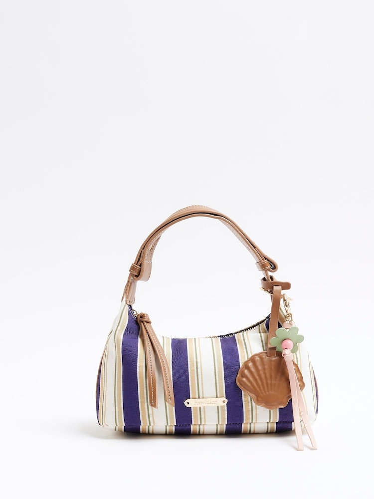 River Island сумка через плечо в полоску с подвеской - Image 1 of 6