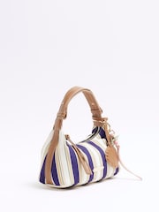 River Island сумка через плечо в полоску с подвеской - Image 3 of 6