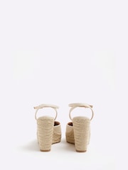 River Island Cream Closed Toe Wedge Sandals - Image 4 of 6