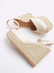 River Island Cream Closed Toe Wedge Sandals - Image 5 of 6