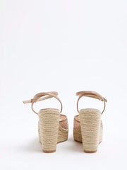 River Island Pink Closed Toe Embellished Wedge Sandals - Image 4 of 6