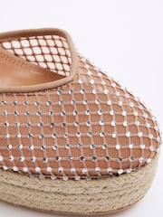 River Island Pink Closed Toe Embellished Wedge Sandals - Image 5 of 6