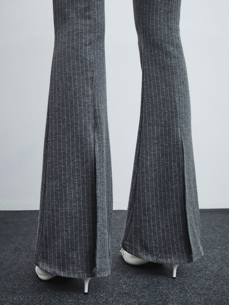 River Island Grey Pinstripe Trousers - Image 5 of 5