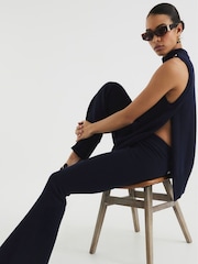 River Island Blue Flare Trousers - Image 3 of 6