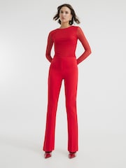 River Island Red Skinny Tailored Bootcut Trousers - Image 2 of 6