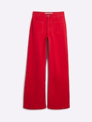 River Island Red Pocket Front Wide Leg Jeans - Image 5 of 6