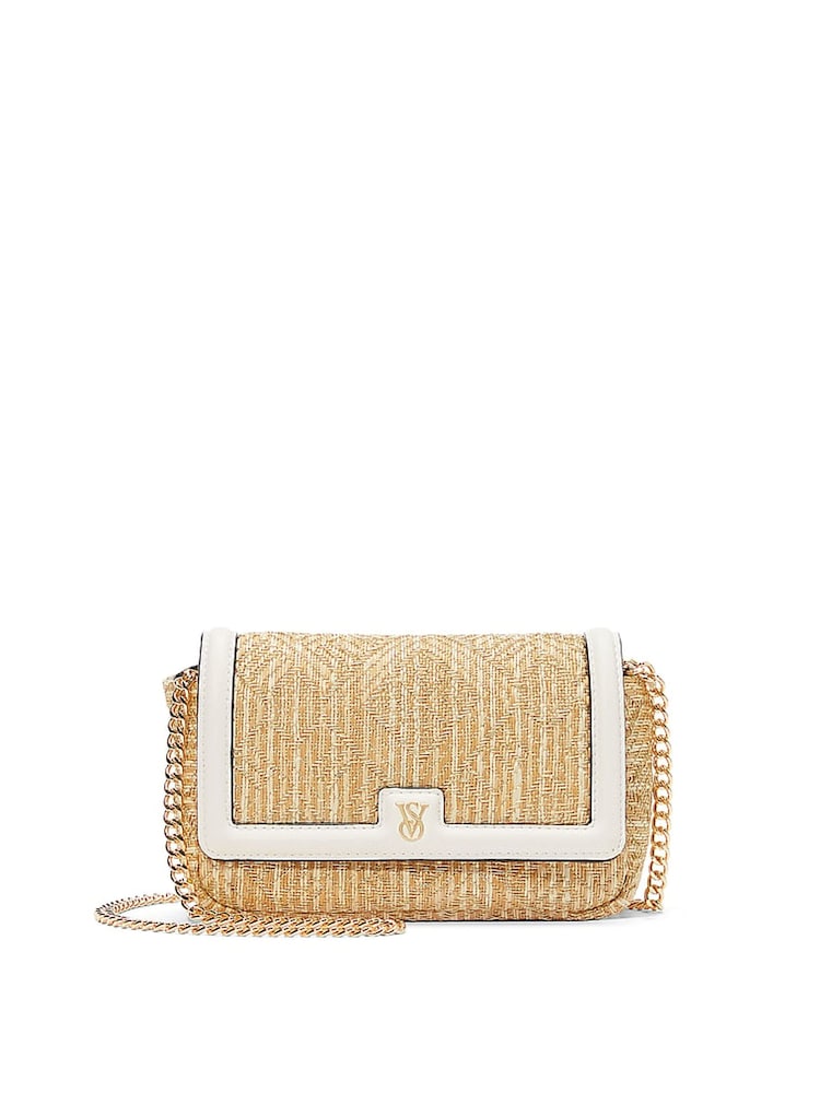 Victoria's Secret Brown Straw Crossbody Bag - Image 1 of 4