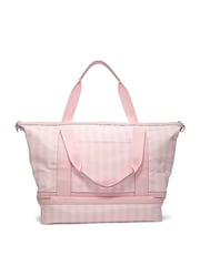 Victoria's Secret Iconic Stripe Pink Weekender Bag - Image 2 of 4