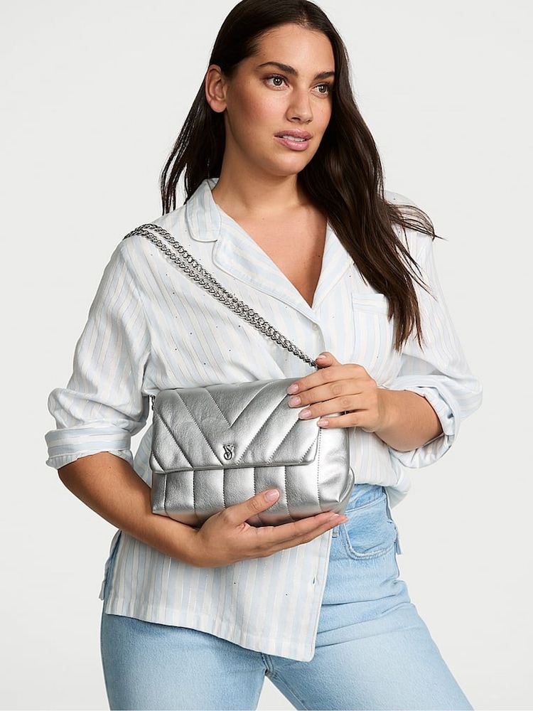 Victoria's Secret Silver Crossbody Bag - Image 1 of 4