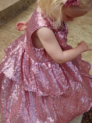 Konges Sløjd Pink Rosie Short Sleeve Dress - Image 6 of 7