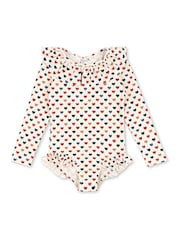 Konges Sløjd Cream Manuca Long Sleeve Swimsuit - Image 1 of 3