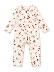 Konges Sløjd Cream Baby Onesie Basic Footless 100% Cotton Sleepsuit - Image 1 of 7
