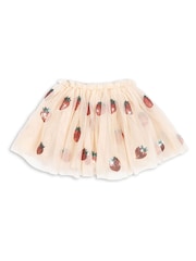 Konges Sløjd Yvonne Tulle Mesh Strawberry Embroidered Skirt - Imagen 1 de 3