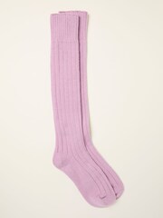 FatFace Pink Slouchy Lounge Socks - Image 1 of 2