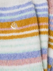 FatFace Multi Colour Super Soft Striped Socks - Image 2 of 2
