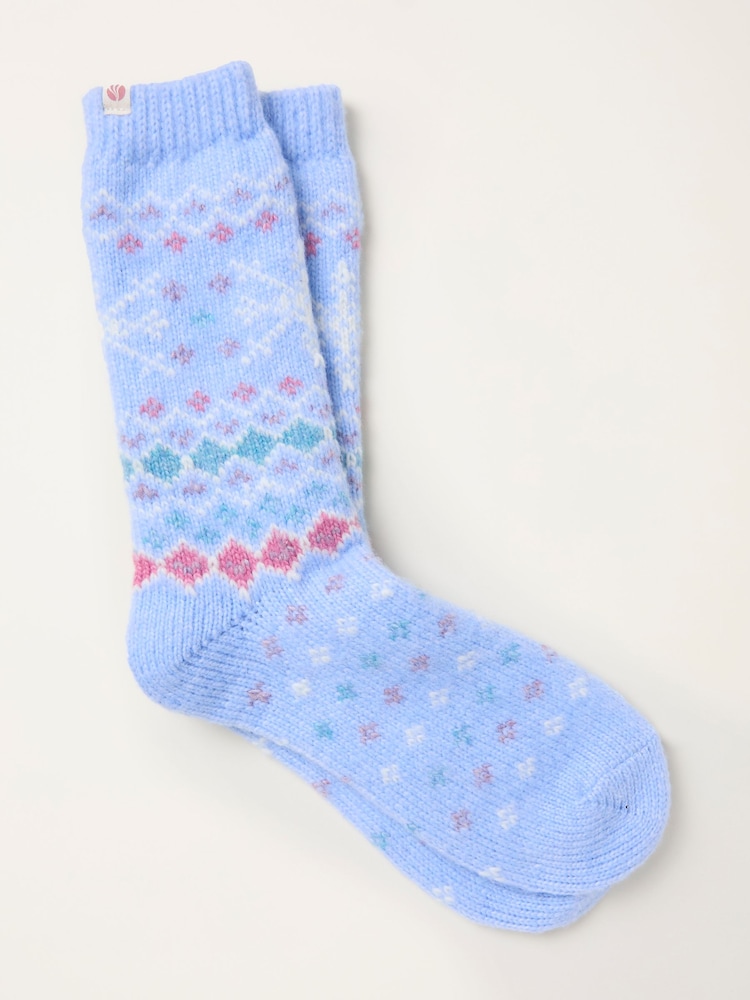FatFace Blue Fairisle Super Soft Socks - Image 1 of 2