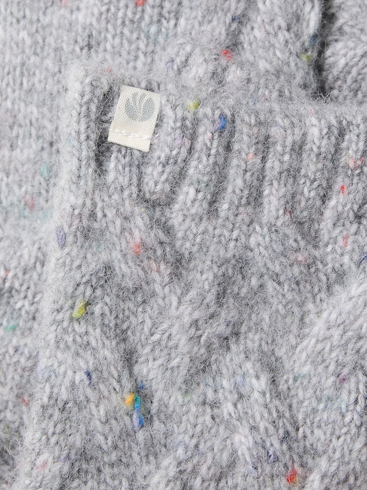 FatFace Grey Cable Lounge Socks - Image 2 of 2 FatFace Grey Cable Lounge Socks - Image 2 of 2