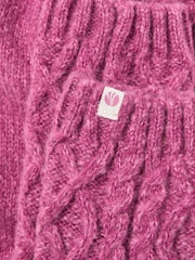 FatFace Purple Cable Lounge Socks - Image 2 of 2
