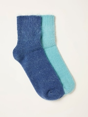 FatFace Green 2 Pairs of Super Soft Socks - Image 1 of 2