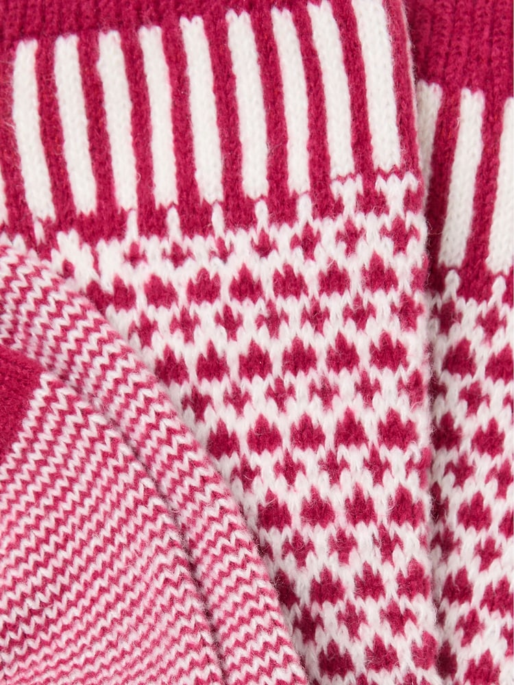 FatFace Red Heart Fairisle Cosy Socks - Image 2 of 2