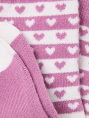 FatFace Pink Heart Cashmere Blend Socks - Image 2 of 2