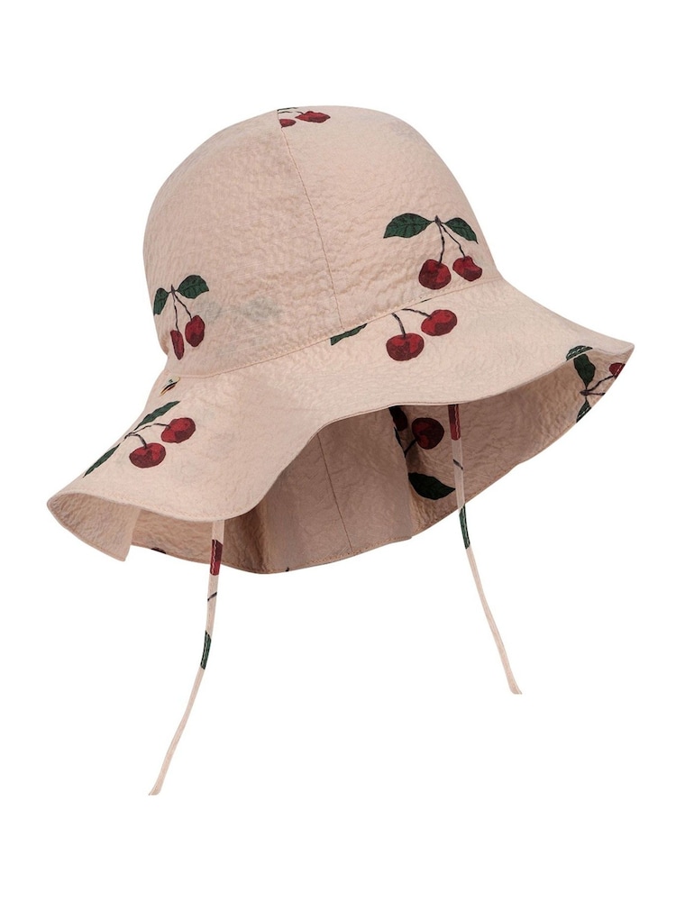 Konges Sløjd Pink Elin Cherry Embroidery Sun Hat - Image 2 of 2