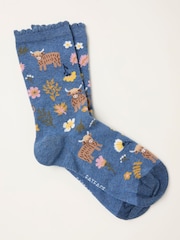 FatFace Highland Cow Socks - Imagem 1 de 2