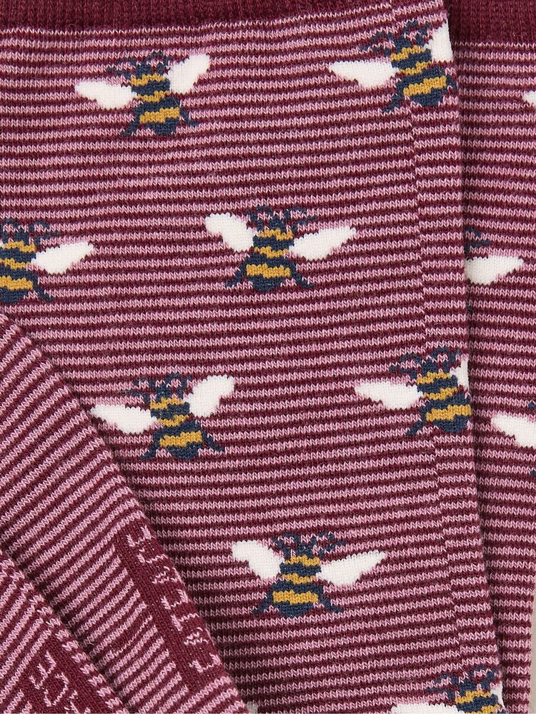 FatFace Purple Bee Socks - Image 2 of 2