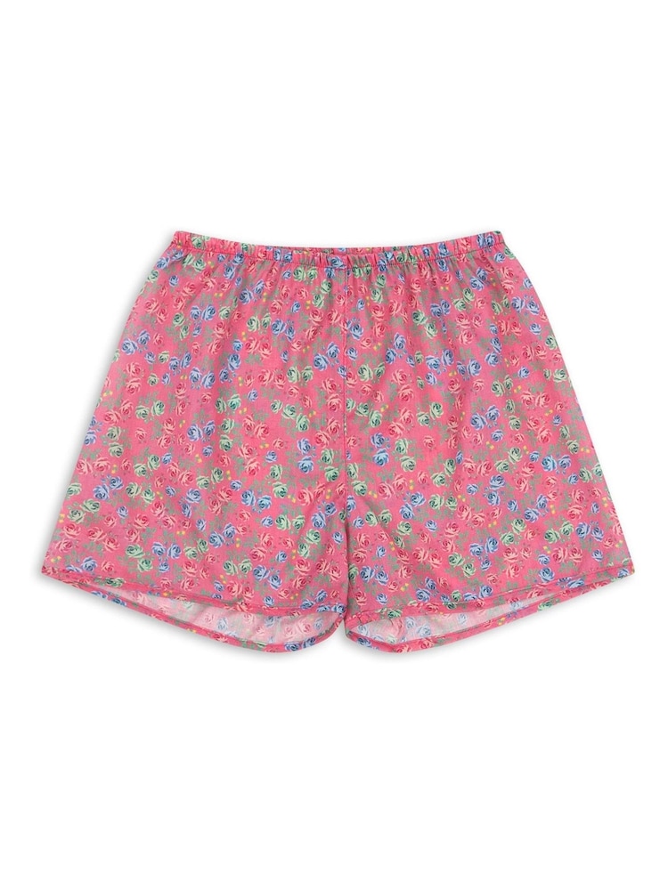Konges Sløjd Pink 100% Organic Cotton Pacey Floral Print Shorts - Image 1 of 3