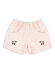 Konges Sløjd Pink Ellie Frill Cherry Embroidery Shorts - Image 1 of 4