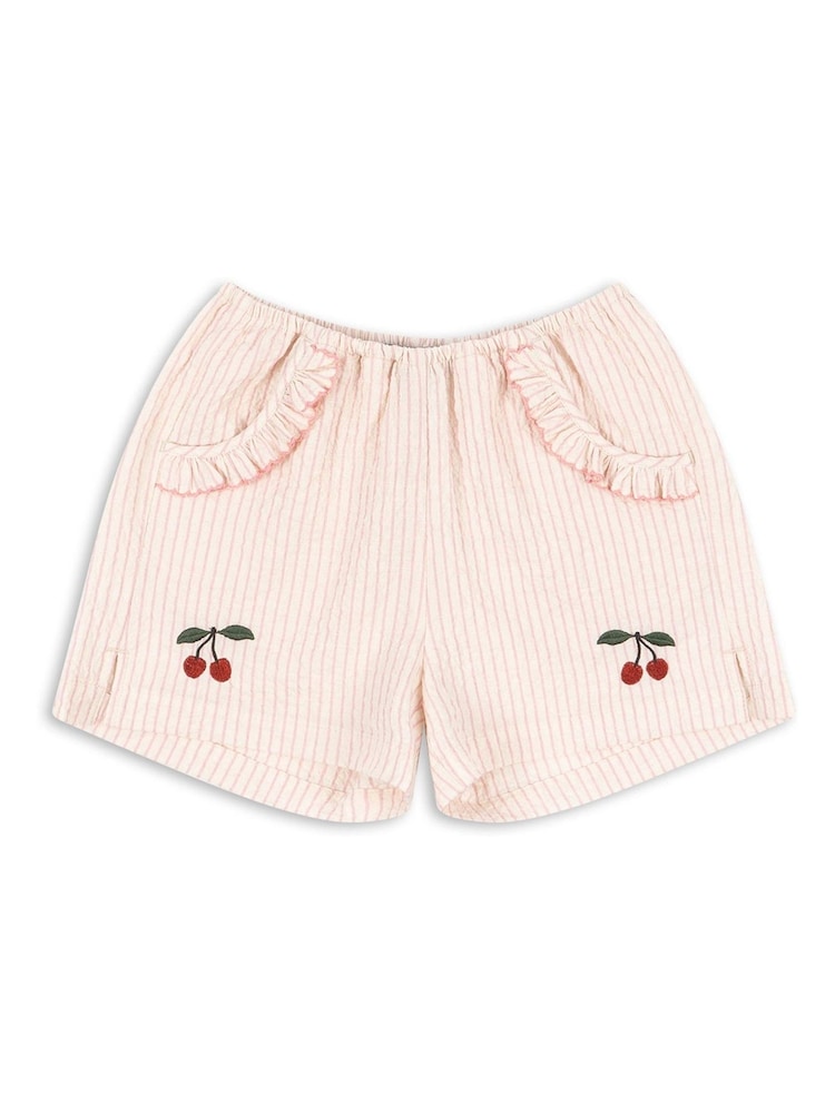 Konges Sløjd Pink Ellie Frill Cherry Embroidery Shorts - Image 1 of 4