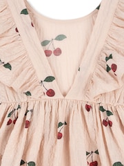 Konges Sløjd Pink Elin Cherry Print Dress - Image 3 of 5