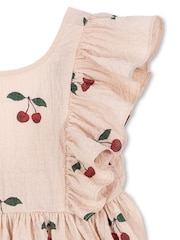 Konges Sløjd Pink Elin Cherry Print Dress - Image 5 of 5