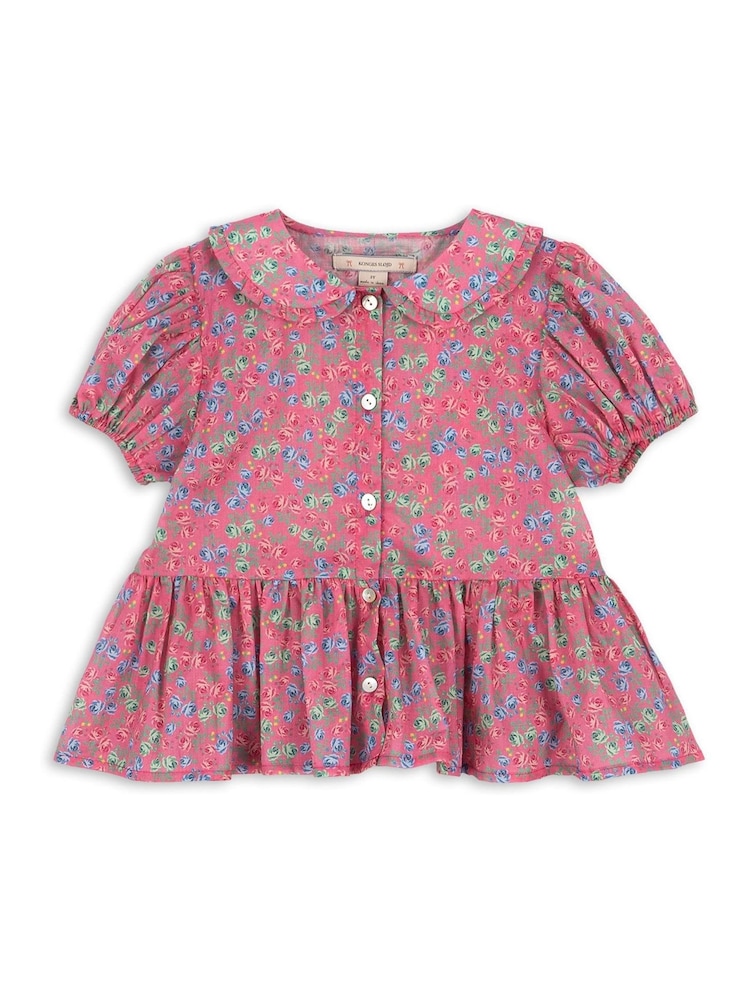 Konges Sløjd Pink Pink  Pacey Floral Print Short Sleeve Blouse - Image 1 of 4