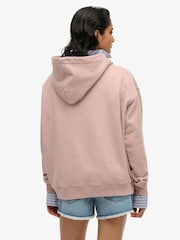 Superdry Pink Relaxed 100%  Cotton Venue Metallic Hoodie - Image 2 of 5
