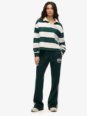 Superdry Green Ground Athletic Essentials Wide Leg 100% Cotton Joggers - Image 1 of 1