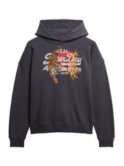 Superdry Grey Relaxed Tokyo Vintage Logo Hoodie - Image 4 of 5