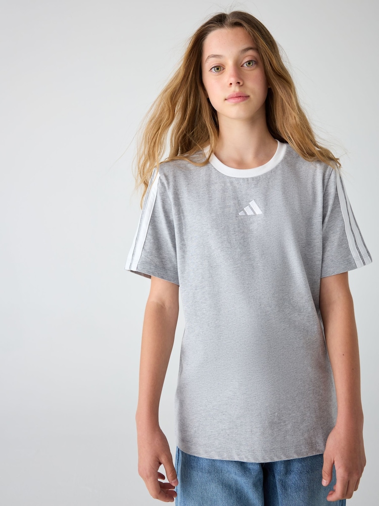 adidas Grey Essentials Kids T-Shirt - Image 2 of 7