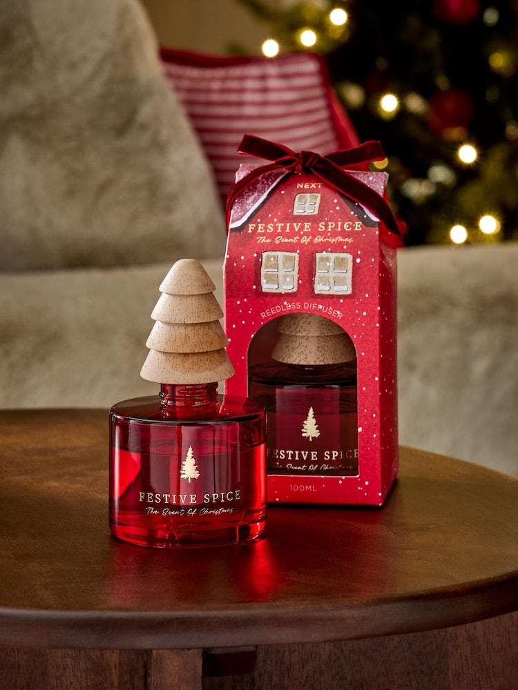 Red & Gold Festive Spice 100ml Reedless Diffuser - Image 1 of 3 Red & Gold Festive Spice 100ml Reedless Diffuser - Image 1 of 3