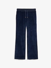 Superdry Blue Velour Wide Leg Joggers - Image 6 of 6