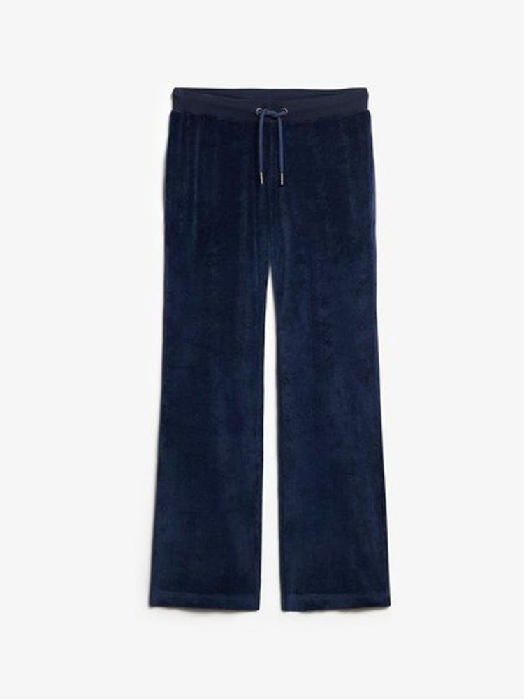 Superdry Blue Velour Wide Leg Joggers - Image 6 of 6