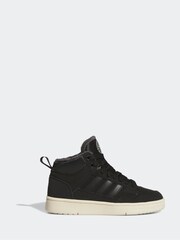 adidas Black Rapid Court Mid Lace Winterized Junior Trainers - Image 1 of 9