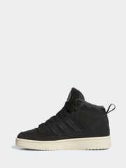 adidas Black Rapid Court Mid Lace Winterized Junior Trainers - Image 2 of 9